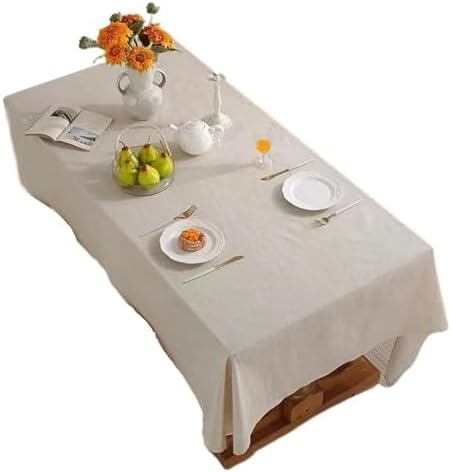 Washable Cotton Linen Tablecloth for Weddings, Home Parties, and