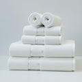 6 Piece Towel Set 100% Cotton 600 GSM White