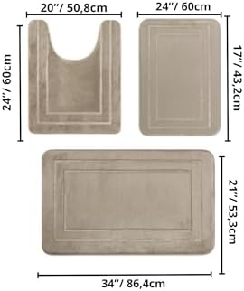3-Piece Bathmat Set (Savannah Tan)