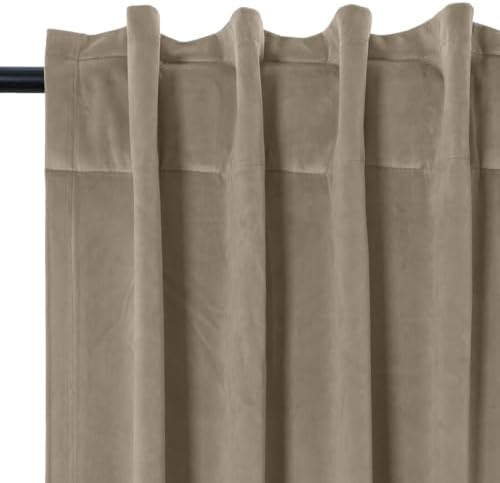 Drapifytex 84 Inches Long by 72 Inches Wide Room Darkening Taupe