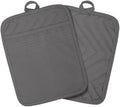 GeeRic Pocket Cotton Pot Holders, 2 Pack Heat-Resistant Quilted Hot