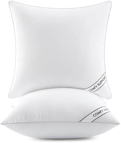 MIULEE 20x20 Pillows Inserts Pack of 2, Down Alternative Virgin