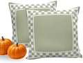 Outdoor Pillow Covers 18 x 18 Inches, Sage Green Geometric Waterproof