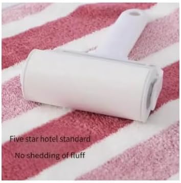 Striped Bath Towel Set, Gray and White, 6-piece Set, Soft and