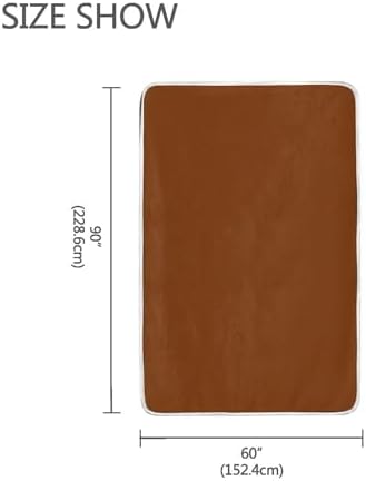 Brown Plush Throw Blankets for Bed Couch and Living Room Suitable
