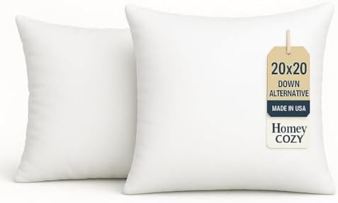 20x20 Pillow Inserts – Overstuffed & Supportive Cushion Fillers