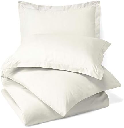 600 Thread Count Off White Oversized Queen Size Duvet Cover Set