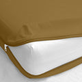 Queen Size Microfiber Zipper Fitted Sheet 16" Deep Pocket- Taupe