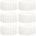 Showgeous 90 Inch Ivory Round Tablecloths, Polyester Table Covers