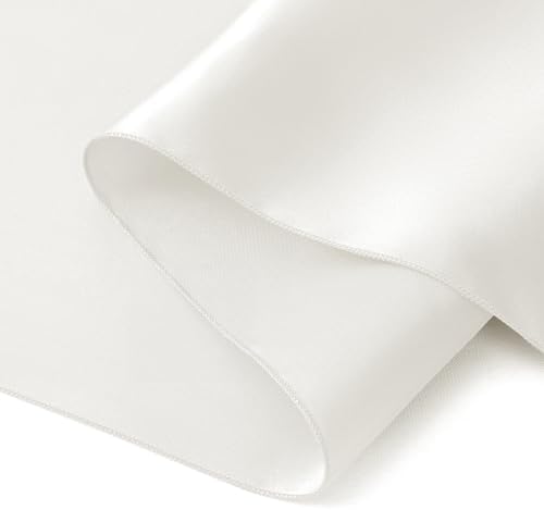 Horbaunal 12 Pack Ivory Satin Table Runner 12 x 108 Inch