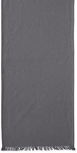 DII Everyday Collection, Fringed Solid Tabletop, Table Runner, 14x108