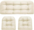 Wicker Chair Cushions 3 Piece Set, Outdoor Loveseat Wicker Cushions