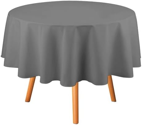 Grey Plain Solid Color Tablecloth Washable Dinng Table Covers