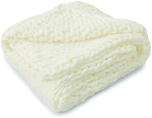 Cheer Collection Chunky Cable Knit Throw Blanket for Couch, Sofa