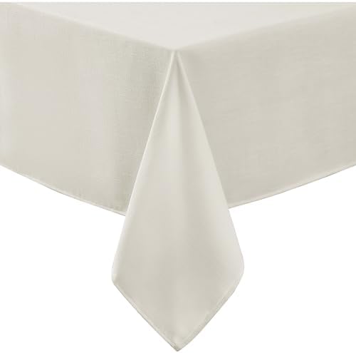 Laura Ashley Esme Decorative Tablecloth, 60" x 102", Ivory