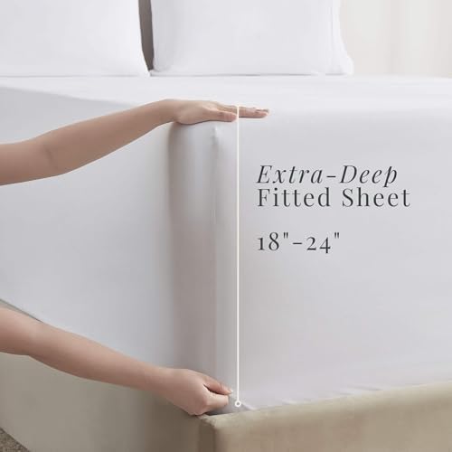 Hearth & Harbor Extra Deep Pocket Sheets - Fits Mattress 18-24 Inches