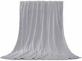 Gray Throw Blanket Solid Color Flannel Fleece Blanket Warm Cozy Soft