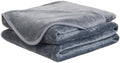 EASELAND Soft Lightweight California King Fleece Blanket, Gray