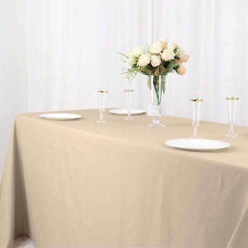 Efavormart Rectangle Tablecloth, 90"x132" Stain & Wrinkle Resistant