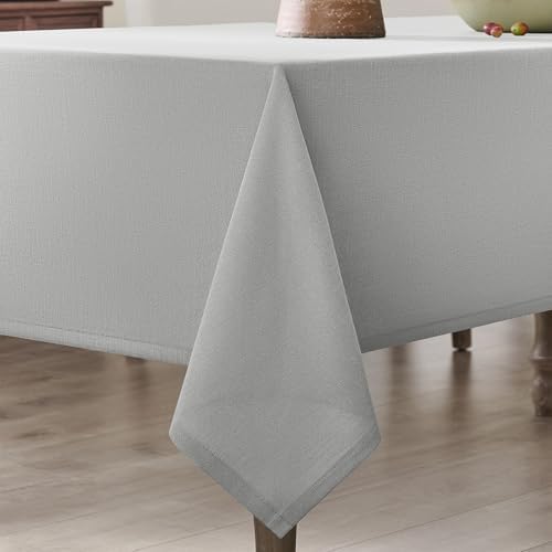 Grey Rectangle Tablecloth 55 x 120 Inch Gray Linen Table Cloth for
