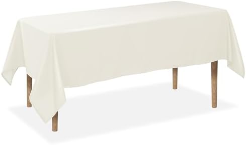 Lann's Linens 60 x 102 Inch Rectangular Tablecloth, Washable Polyester