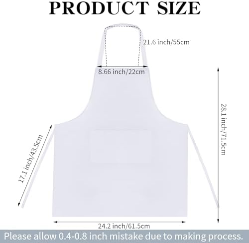 Fengek 8 Pcs Bib Apron for Unisex Colorful Kitchen Apron Bulk with 2