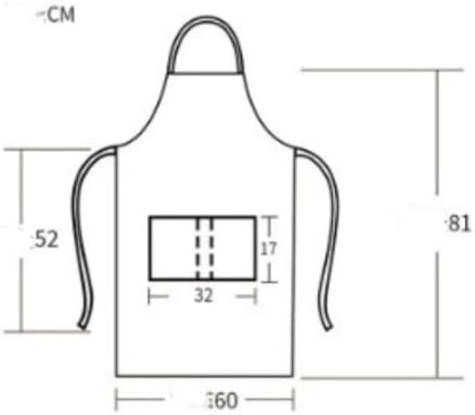 100% Cotton Adjustable Bib Apron with 2 Pockets Cooking Kitchen Aprons