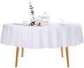 Ascoza 2pack 70 Inch White Round Tablecloth in Polyester Fabric for