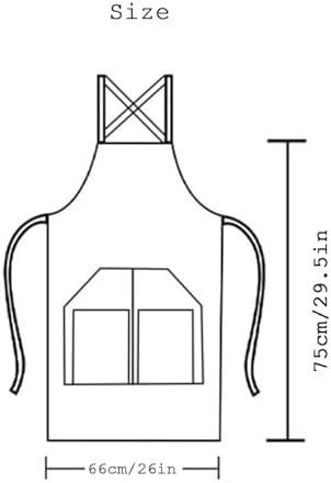 Thickened Canvas Apron for Men Women, Cross Back with Adjustable Strap