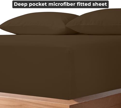 Microfiber Twin XL Fitted Sheet, Fits Up to 16 Inch Deep Pocket