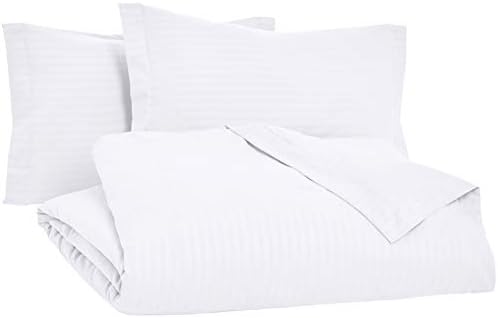 Amazon Basics Brushed Microfiber 3-Piece Duvet Cover Set, Full/Queen