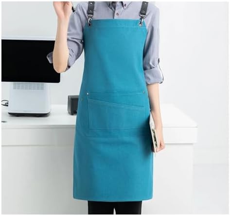 1 Piece Chef Apron For Men And Women With Large Pockets, Cotton Canvas