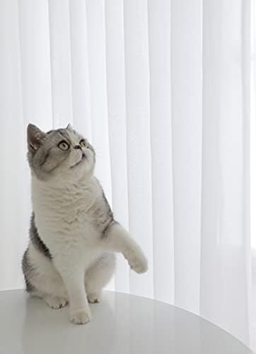 Sheer White Curtains 120 Inches Long Window White Sheer Curtain 2