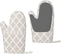 Beige and Mocha Moroccan Oven Mitts 2 Pack Kitchen Heat Resistant Oven