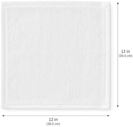 White Cotton Bar Mop Dish Cloths 12 x 12 in, 18 Pack
