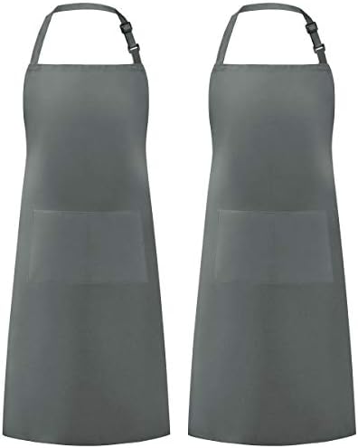 Syntus Apron for Men Women, Adjustable Cooking Kitchen Apron with 2