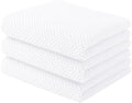 100% Cotton Waffle Weave Kitchen Dish Cloths, 4-Pack Ultra Soft