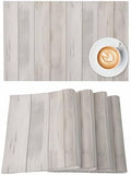 Beige Placemats for Dining Table Set of 4, Farmhouse Simple Abstract