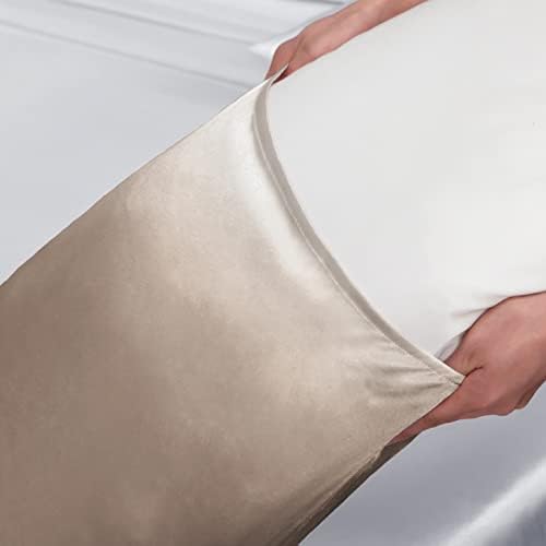 Homiest Taupe Queen Satin Sheet Set 7-Piece with Deep Pocket