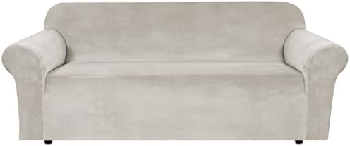 H.VERSAILTEX 1 Peice Stretch Velvet Sofa Covers for 3 Cushion Couch