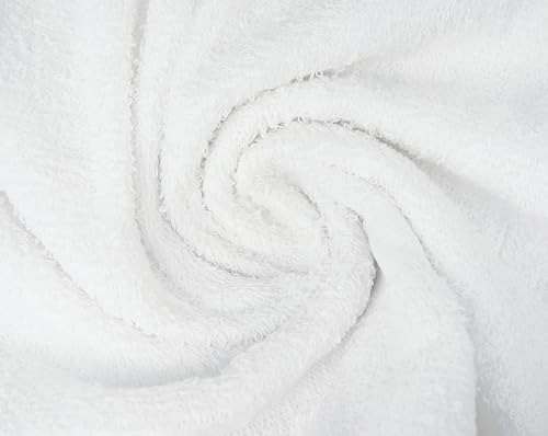 ZUPERIA White Bath Towels Bulk 60 Pack (22 x 44 Inches) - 100% Cotton