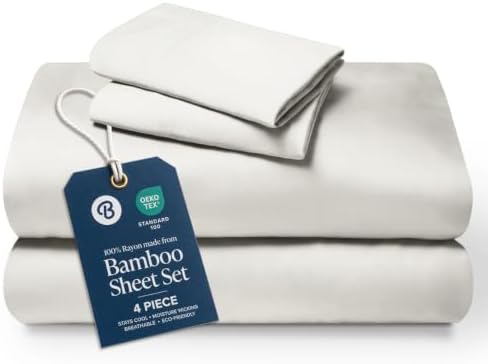 Bare Home 100% Rayon Made from Bamboo Luxury Full Sheet Set - 4 Piece