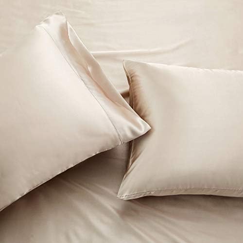Bed Sheet Set - Super Soft Silky Satin Bedding Sheet Set 18" Deep