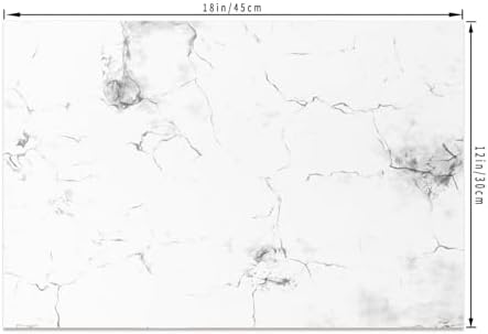 Classic White Marble Placemats Set of 4 12x18 Inch Gray Veins Natural