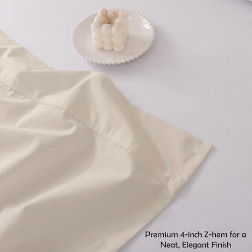 Ivory Queen Flat Sheet Only, Soft 100% Cotton Top Sheets