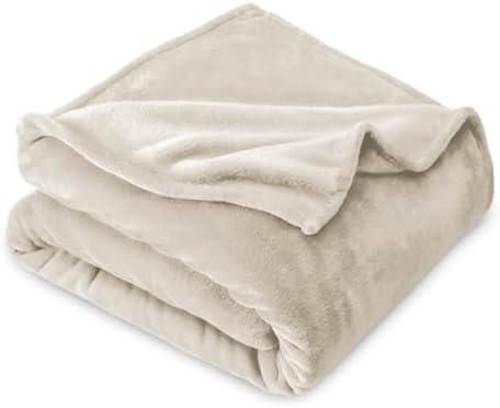 Reversible Lightweight Micro Plush Flannel Fleece Throw Blanket King