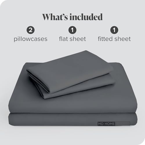 King Sheet Set, 4 Piece, 100% Egyptian Cotton, High Thread Count, Deep
