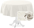 H.VERSAILTEX Linen Textured Tablecloth Round 70 inch Waterproof