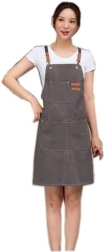 Chef Apron Cotton Canvas Apron. Cross Back Apron for Men Women with