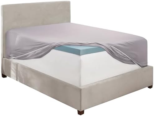 Hearth & Harbor Extra Deep Pocket Twin XL Fitted Sheet, Grey Lavender